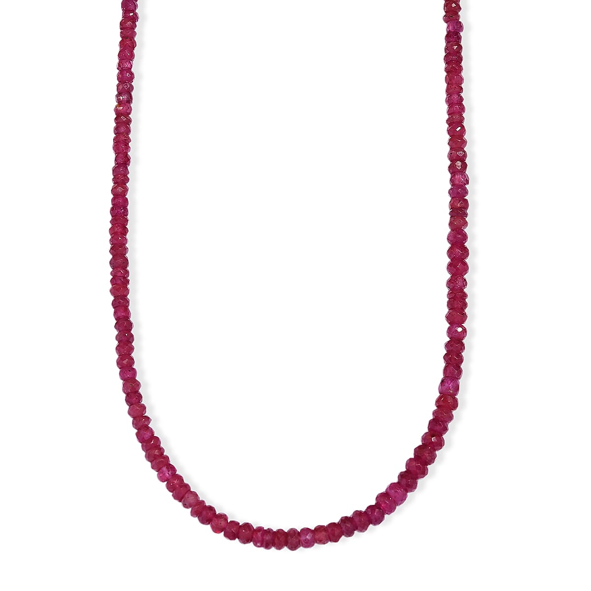 D'Joy Premium Niassa Ruby (FF) 74.00 ctw Necklace in 18K Vermeil Yellow Gold Over Sterling Silver 18-20 Inches image number 3