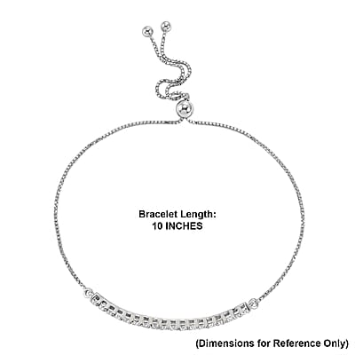 Luxuriant Lab Grown Diamond G-H SI 1.00 ctw Bracelet in Rhodium Over Sterling Silver (10.50 In)