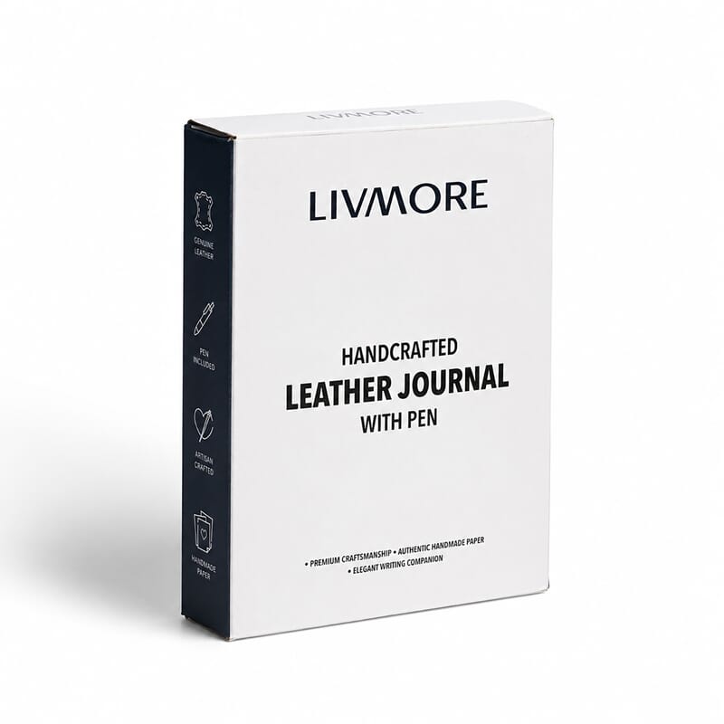 Livmore Olive Green Handcrafted Leather Tree Embossed Journal with Kadam Wooden Pen (160 pages)