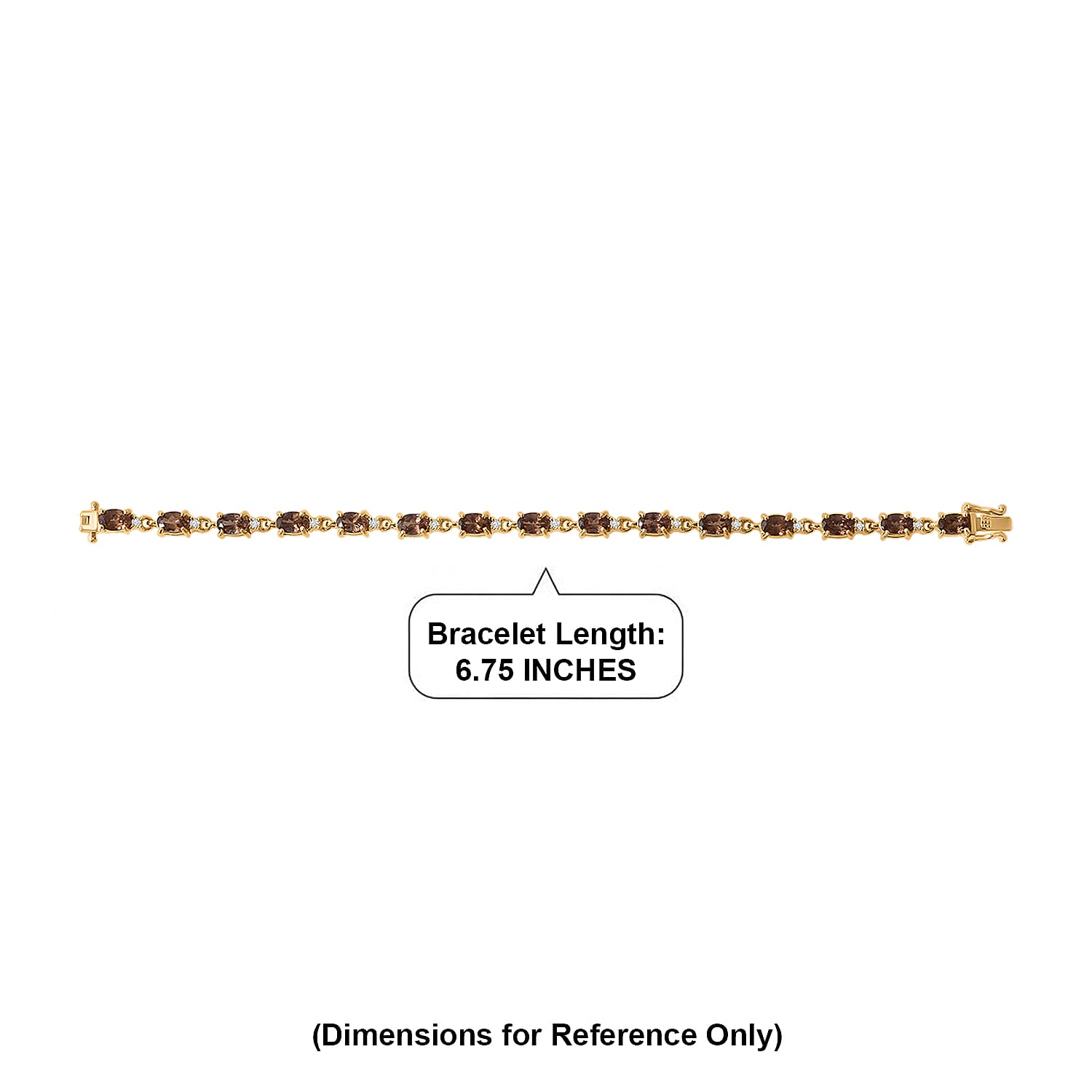 D'Joy Premium Madagascar Color Change Garnet and Moissanite 9.50 ctw Secret Spark Bracelet in 18K Vermeil Yellow Gold Over Sterling Silver (6.50 In)