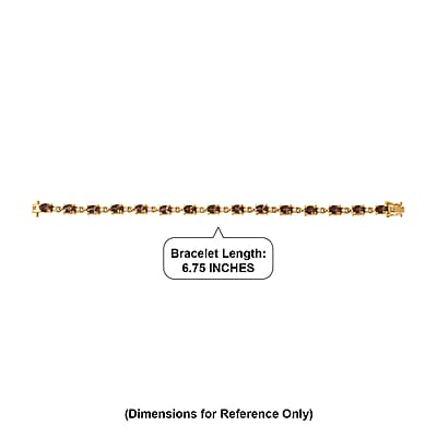 D'Joy Premium Madagascar Color Change Garnet and Moissanite 9.50 ctw Secret Spark Bracelet in 18K Vermeil Yellow Gold Over Sterling Silver (6.50 In)