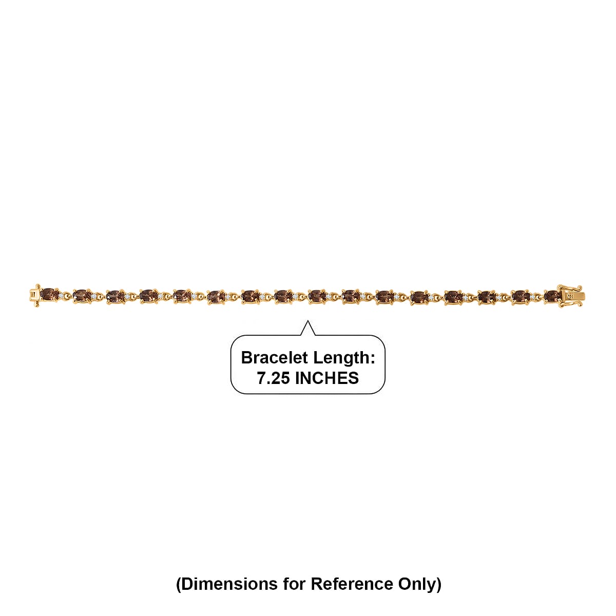 D'Joy Premium Madagascar Color Change Garnet and Moissanite 10.10 ctw Secret Spark Bracelet in 18K Vermeil Yellow Gold Over Sterling Silver (7.25 In) image number 4