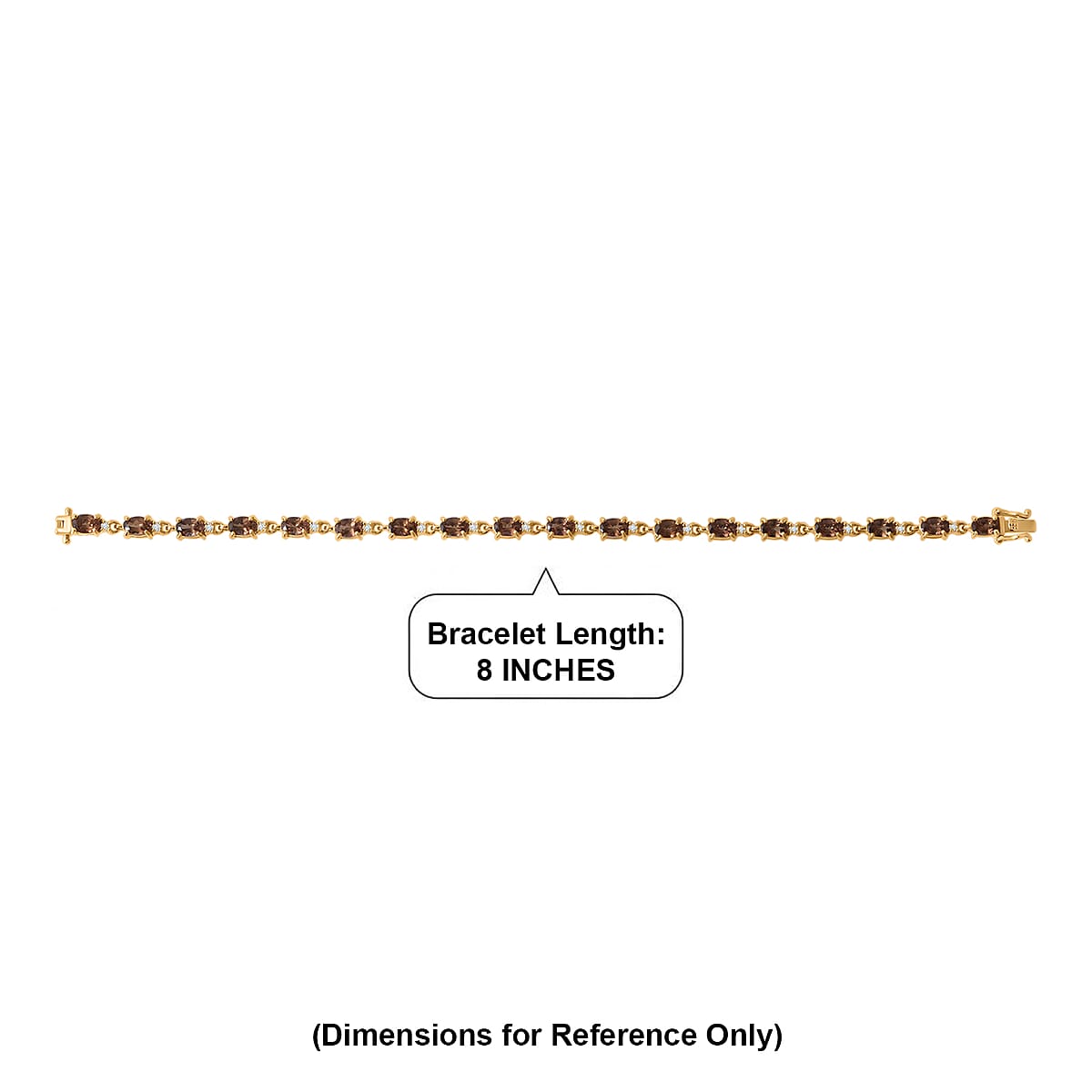 D'Joy Premium Madagascar Color Change Garnet and Moissanite 10.70 ctw Secret Spark Bracelet in 18K Vermeil Yellow Gold Over Sterling Silver (8.00 In) image number 4