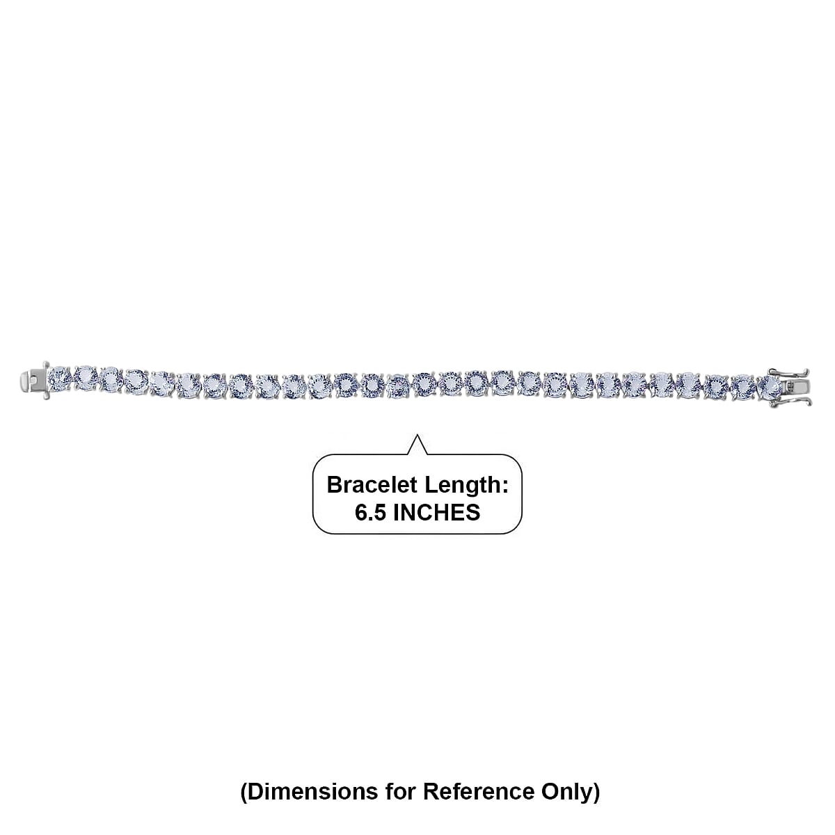 D'Joy 161 Facet Portuguese Cut White Topaz 28.30 ctw Bracelet in Rhodium Over Sterling Silver (6.50 In) image number 4