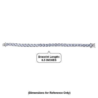 D'Joy 161 Facet Portuguese Cut White Topaz 28.30 ctw Forever Spark Tennis Bracelet in Rhodium Over Sterling Silver (6.50 In)