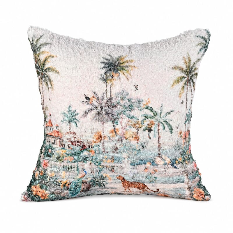 Multi Color Palm Tree Digital Print Cushion Cover