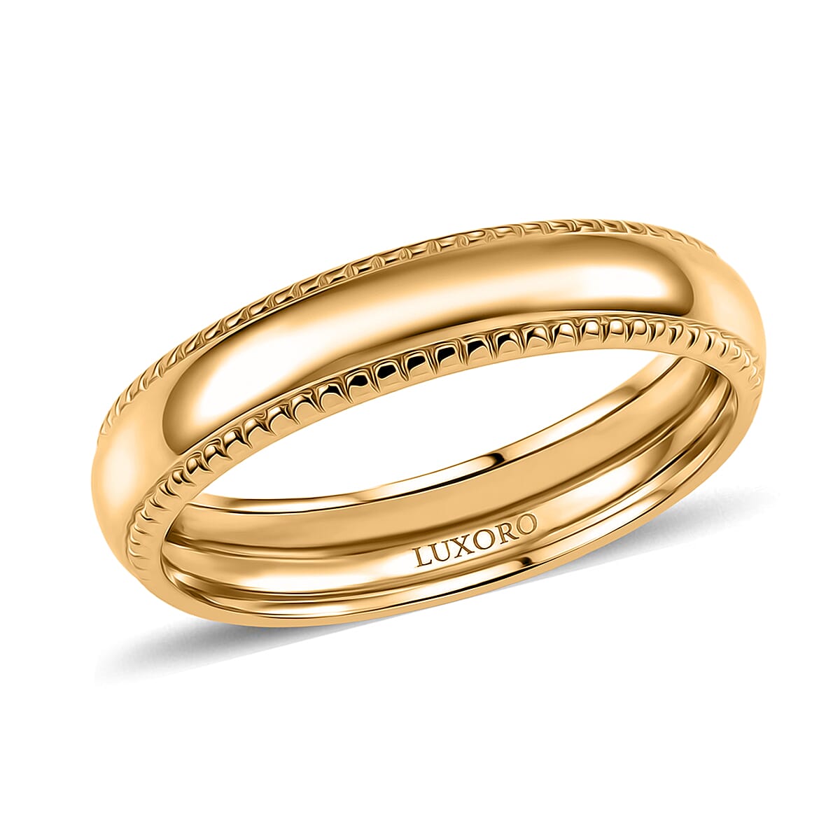 Luxoro Band Ring in 10K Green Gold (Size 6.0) 2.20 Grams