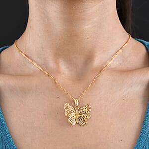 D'Joy Passport to Turkey Fancy Pendant without Chain in 18K Vermeil Yellow Gold Over Sterling Silver 4.40 Grams