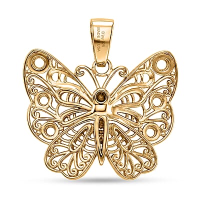 D'Joy Passport to Turkey Fancy Pendant without Chain in 18K Vermeil Yellow Gold Over Sterling Silver 4.40 Grams