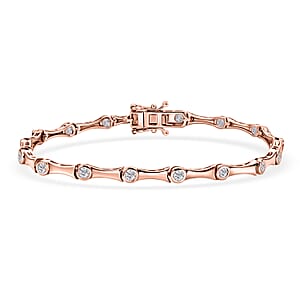 EverTrue California Black Jade 14.35 ctw Linking Bracelet in Platinum Bond (7.25 In)