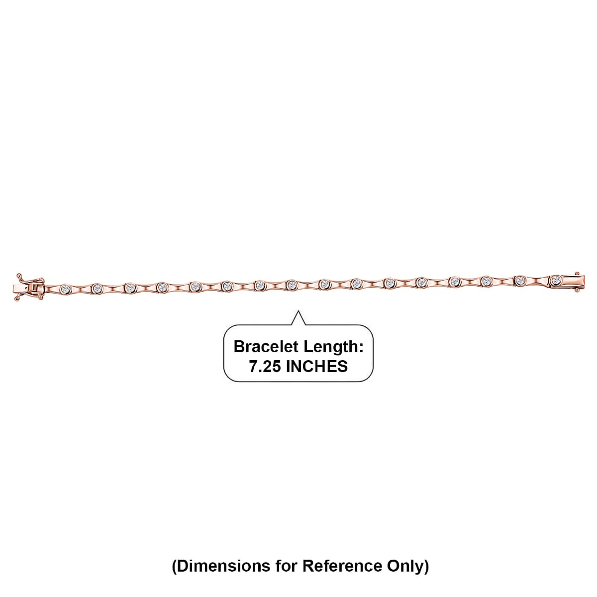 EverTrue California Black Jade 14.35 ctw Linking Bracelet in Platinum Bond (7.25 In) image number 4