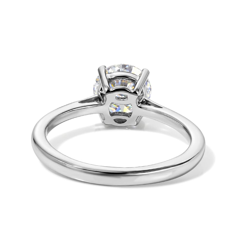 D'Joy Moissanite 1.00 ctw Ring in Platinum Over Sterling Silver (Size 6.0)