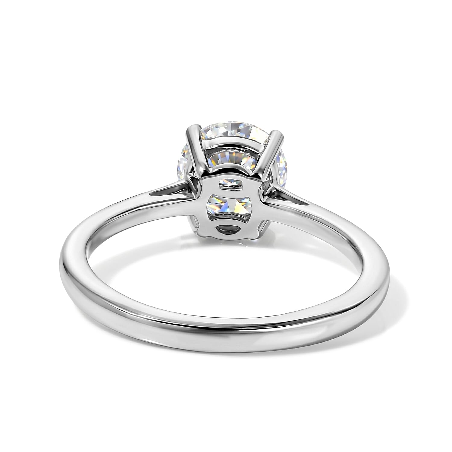D'Joy Moissanite 1.00 ctw Ring in Platinum Over Sterling Silver (Size 7.0)