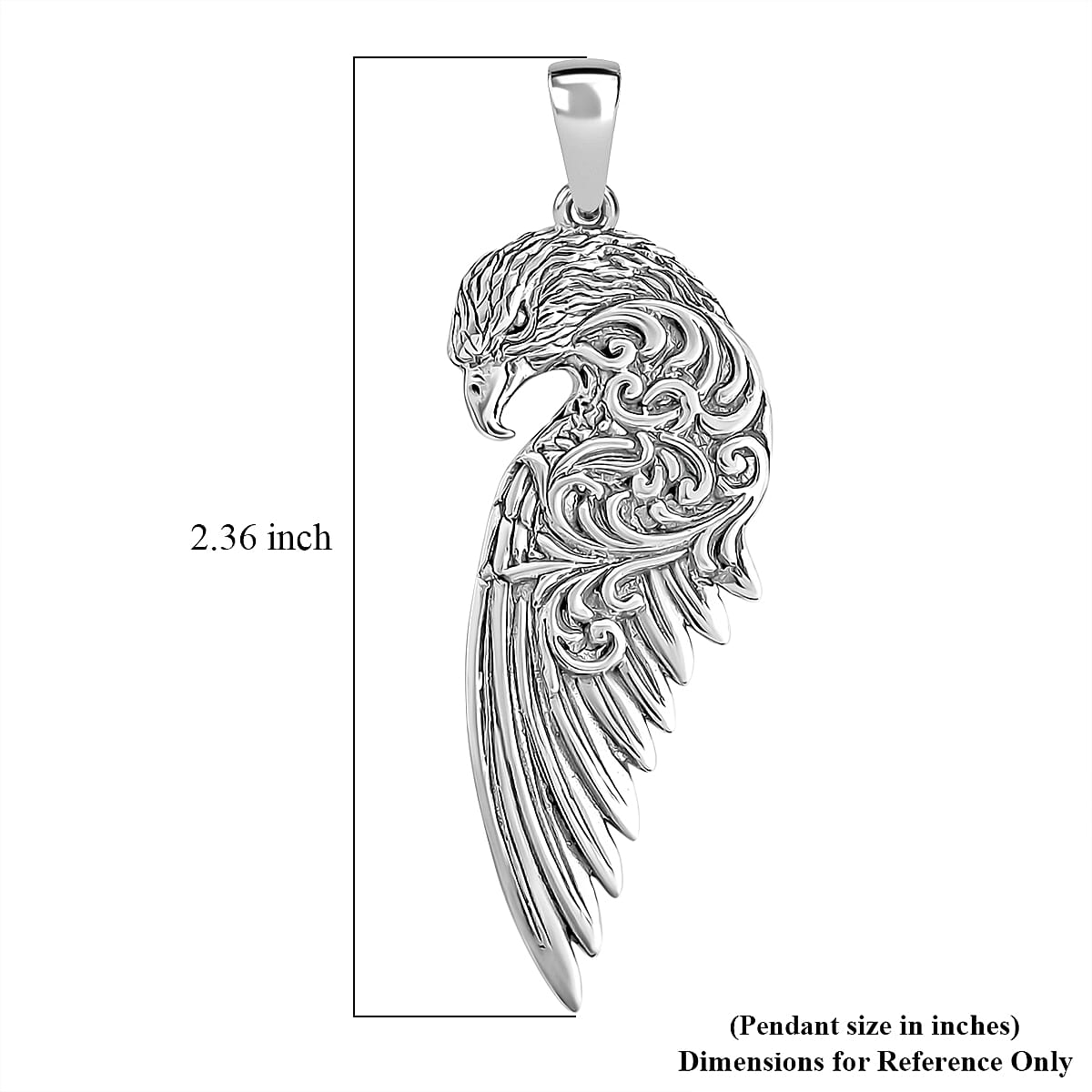 D'Joy Bali Legacy Egle Pendant without Chain in Sterling Silver 5.20 Grams