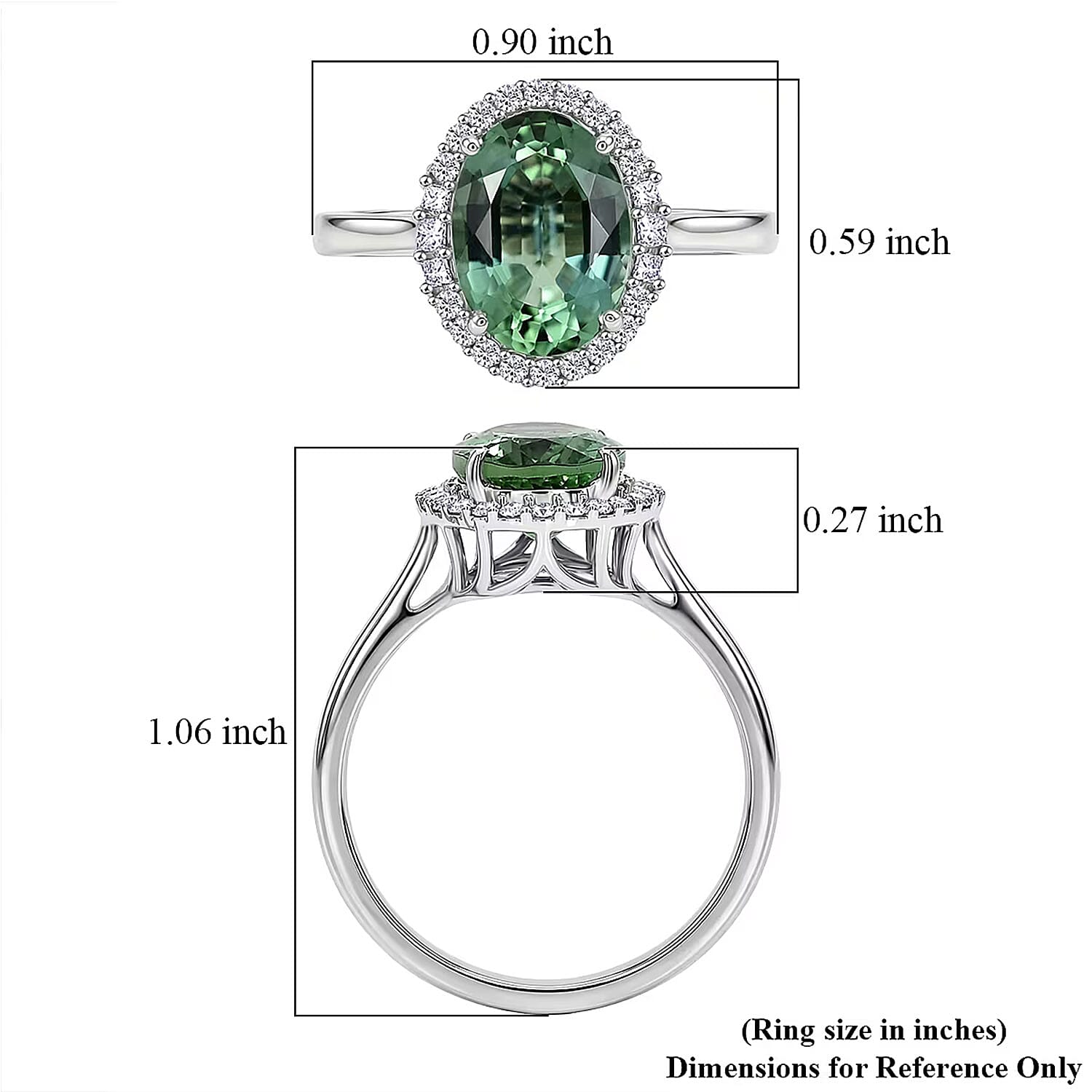 Certified & Appraised Rhapsody AAAA Arquiana Mint Tourmaline and Diamond E-F VS 3.62 ctw Ring in 950 Platinum (Size  6.0)  5.75 Grams