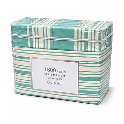 Aqua Teal Stripe / Twin - Product card gallery slide 1 (10178521497913)