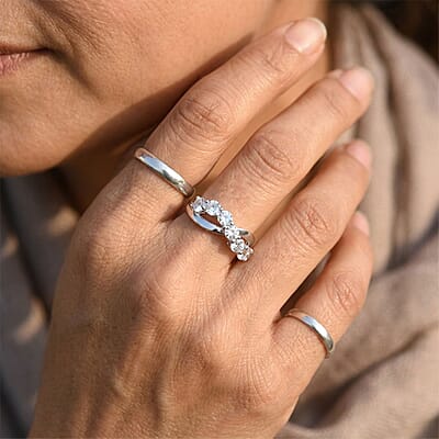 EverTrue Petalite 1.50 ctw Ring in Platinum Bond (Size 8.0)