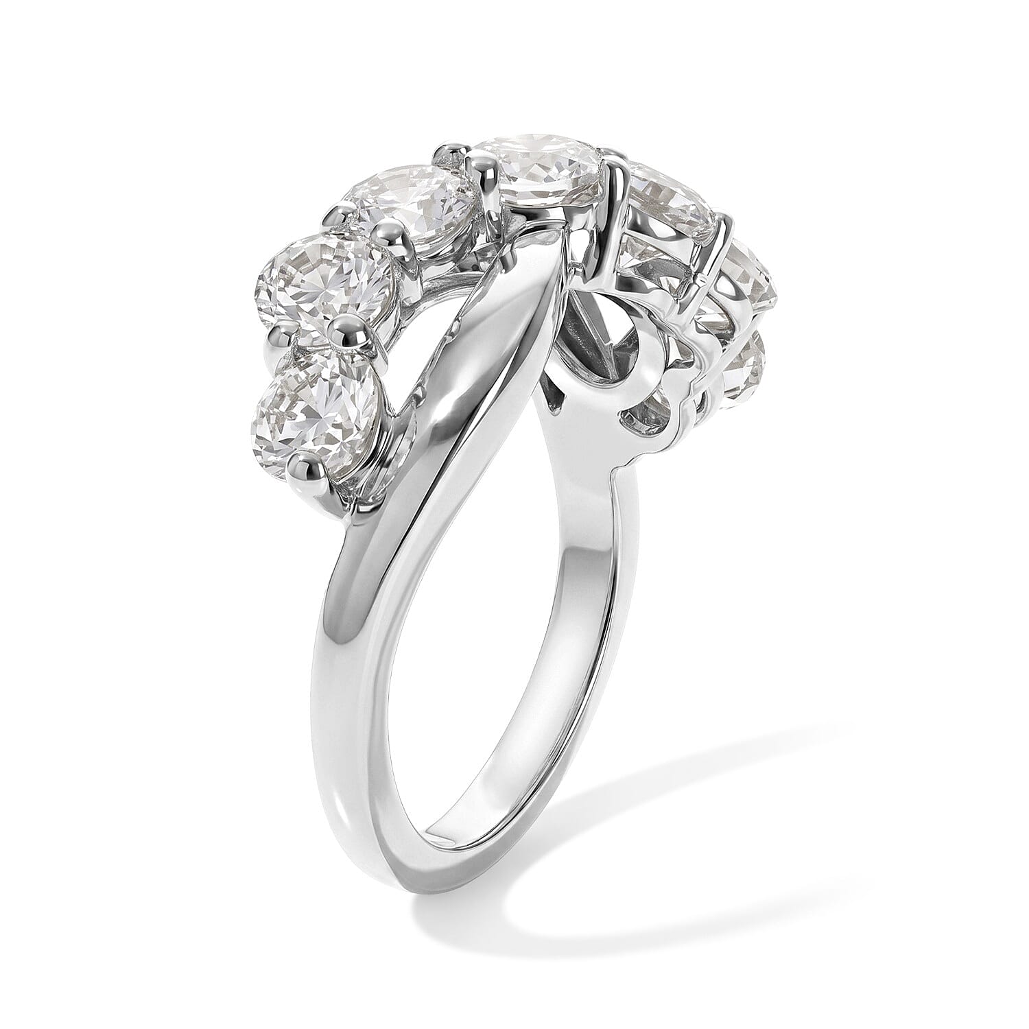 EverTrue Petalite 1.50 ctw Ring in Platinum Bond (Size 8.0)