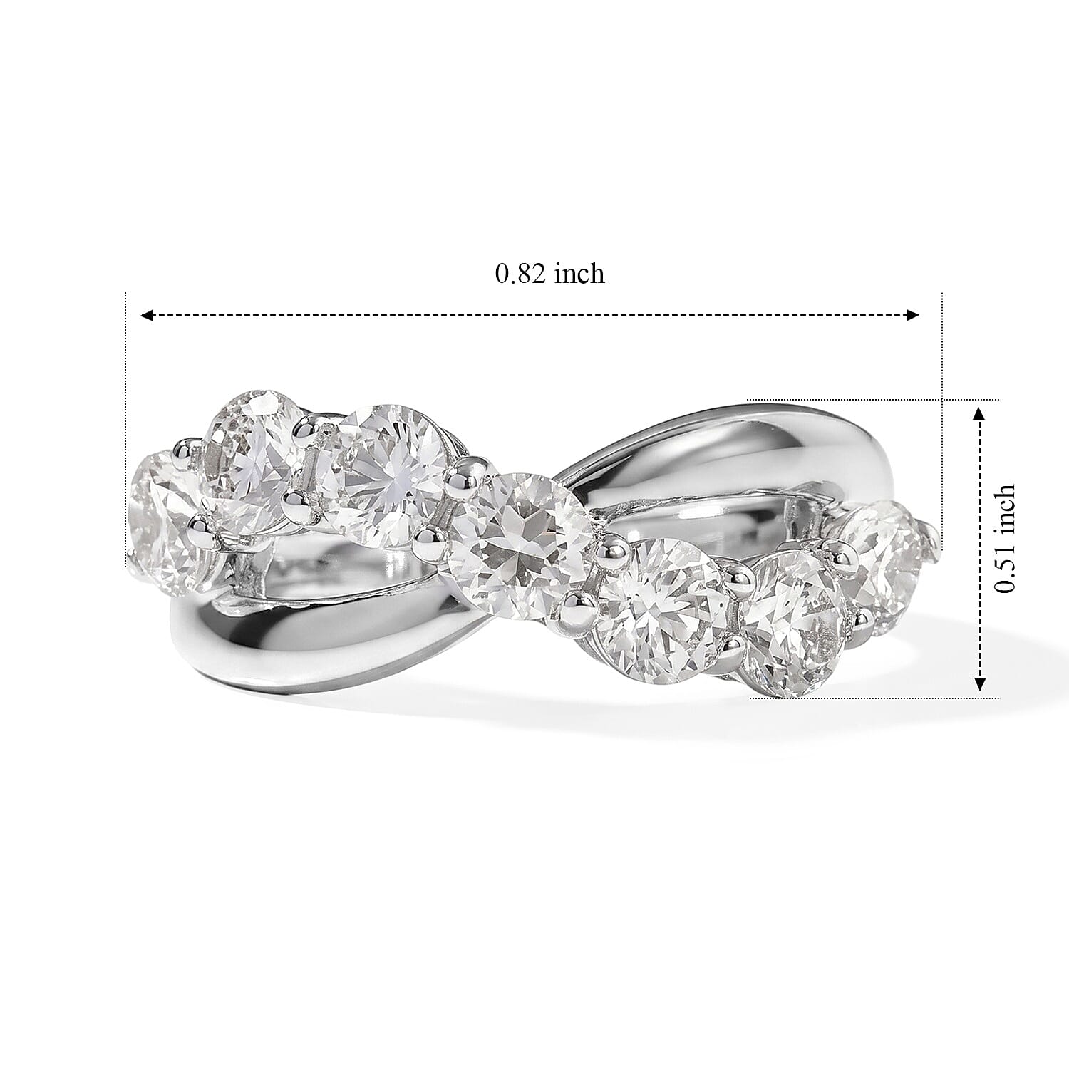 EverTrue Petalite 1.50 ctw Ring in Platinum Bond (Size 8.0)