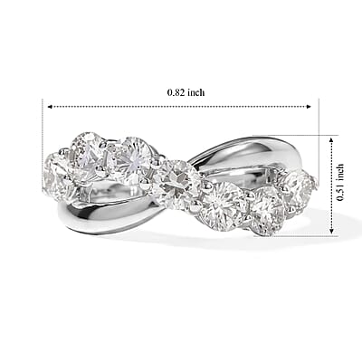 EverTrue Petalite 1.50 ctw Ring in Platinum Bond (Size 8.0)