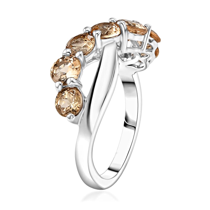 EverTrue Imperial Garnet 2.10 ctw Ring in Platinum Bond (Size 6.0)