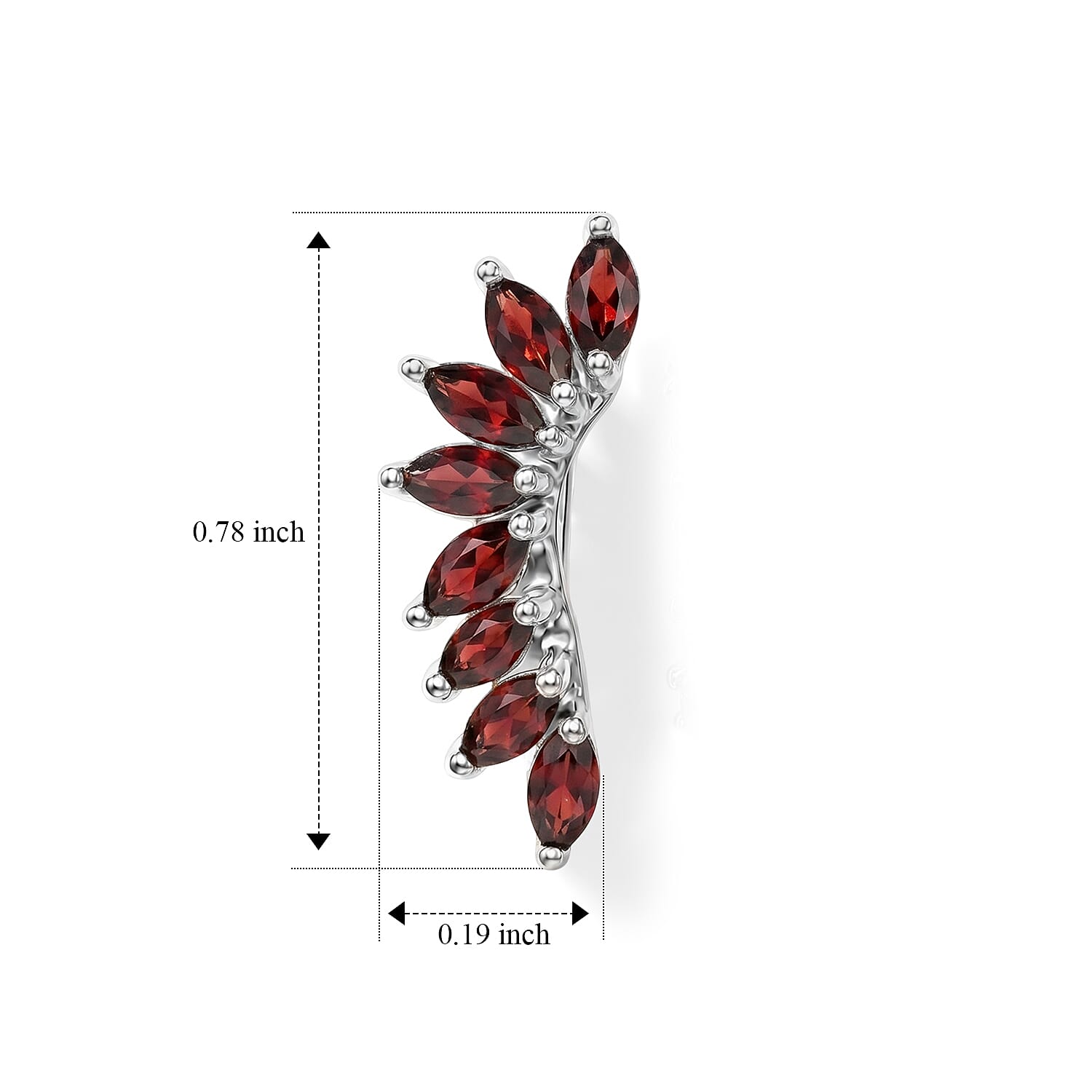 EverTrue Pyrope Garnet 1.55 ctw Solitaire Stud Earrings in Platinum Bond
