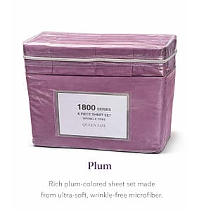 American Thread Collection 6pc Dusty Plum Microfiber Sheet Set -King