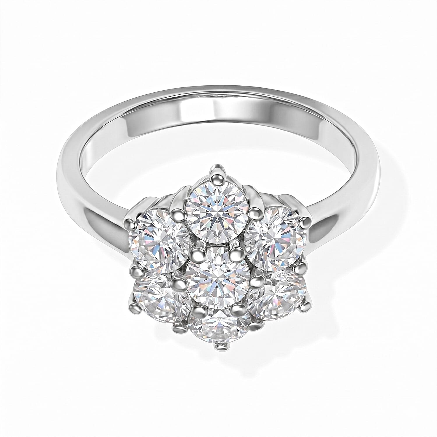 EverTrue Moissanite 1.65 ctw Solitaire Ring in Stainless Steel (Size 6.0)
