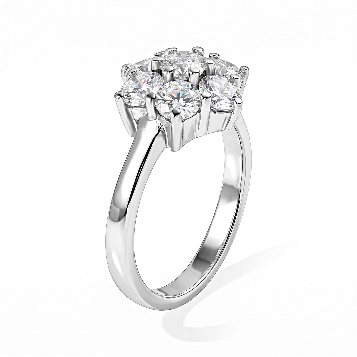 EverTrue Moissanite 1.65 ctw Solitaire Ring in Stainless Steel (Size 6.0)