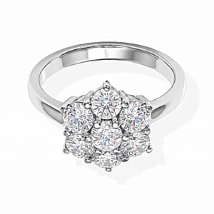 EverTrue Moissanite 1.65 ctw Solitaire Ring in Stainless Steel (Size 7.0)