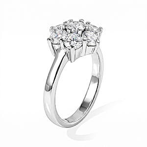 EverTrue Moissanite 1.65 ctw Solitaire Ring in Stainless Steel (Size 8.0)