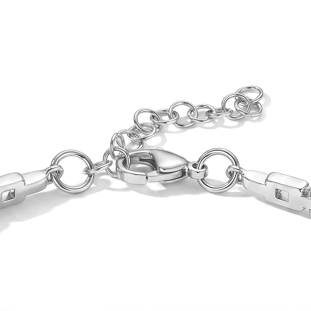 EverTrue White Topaz 4.50 ctw Bracelet in Stainless Steel (6.50 In)