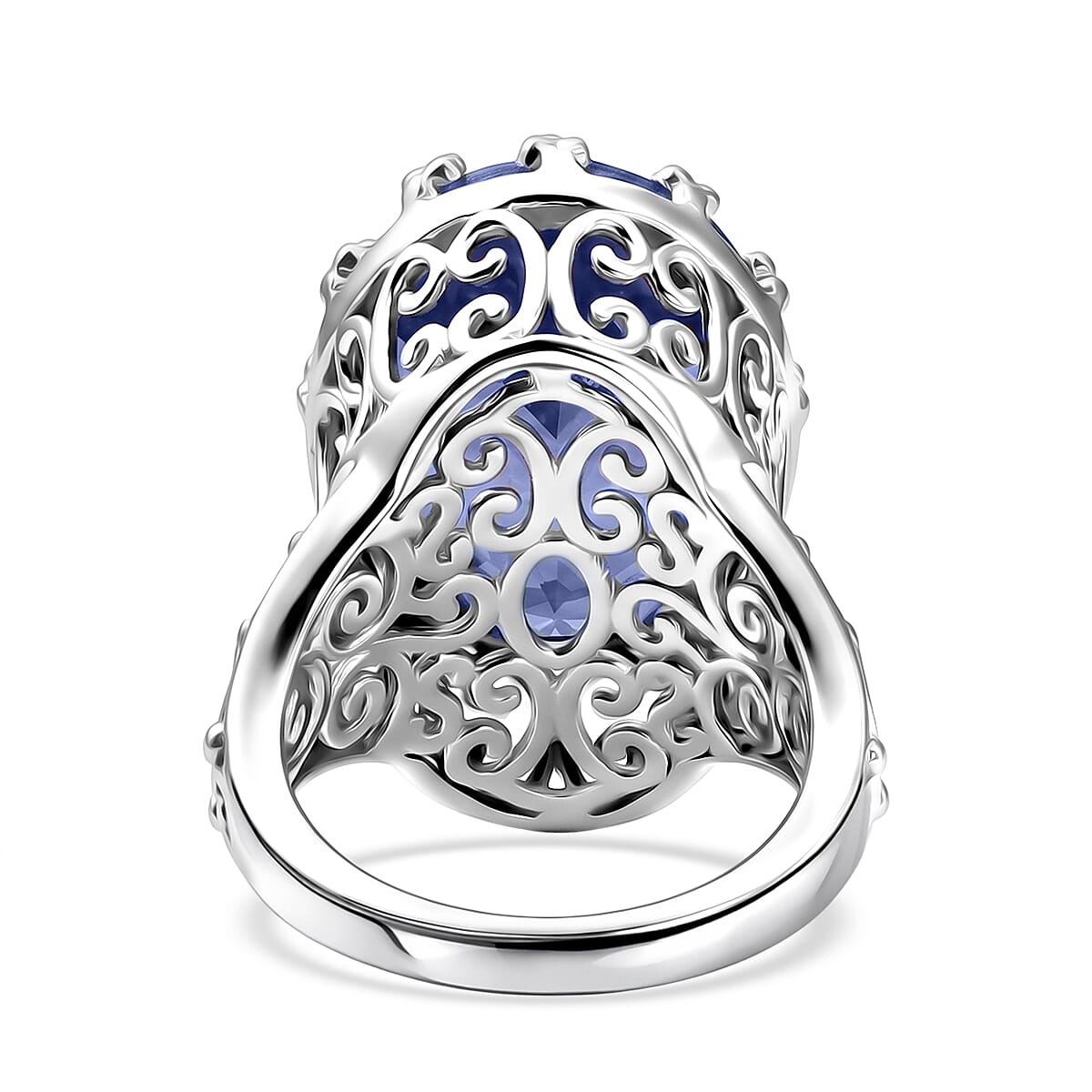 EverTrue Odyssey Tanzanite Quartz 16.15 ctw Ring in Platinum Bond (Size  6.0)