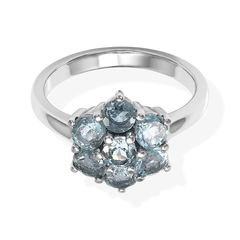 EverTrue Sky Blue Topaz 2.50 ctw Solitaire Ring in Stainless Steel (Size 7.0)