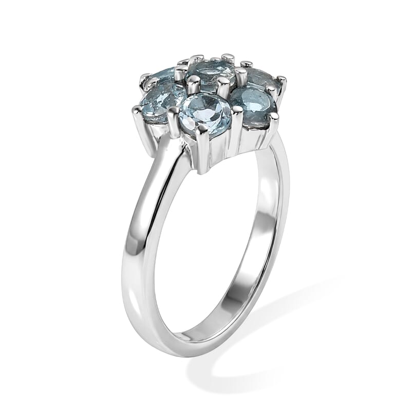 EverTrue Sky Blue Topaz 2.50 ctw Solitaire Ring in Stainless Steel (Size 7.0)