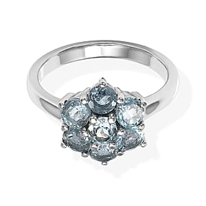 EverTrue Sky Blue Topaz 2.50 ctw Solitaire Ring in Stainless Steel (Size 8.0)