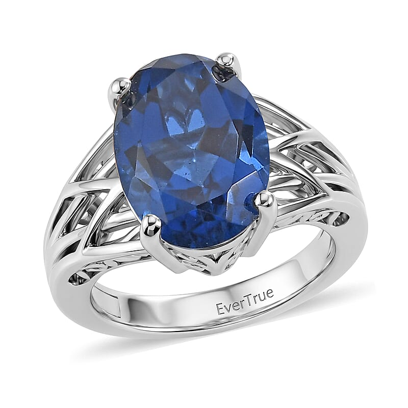 EverTrue Charisma Pink Mystic Topaz 7.35 ctw Ring in Platinum Bond (Size 6.0)