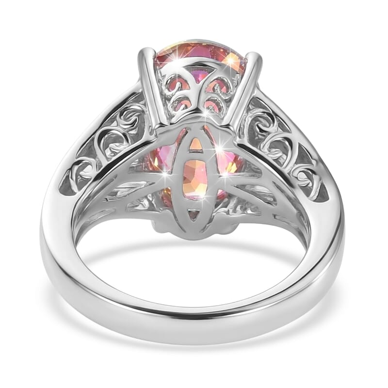 EverTrue Ceylon Color Quartz 6.25 ctw Ring in Platinum Bond (Size  6.0)