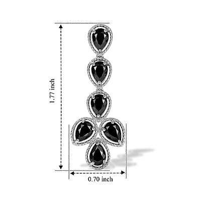 EverTrue Midnight Sapphire 12.10 ctw Earrings in Platinum Bond