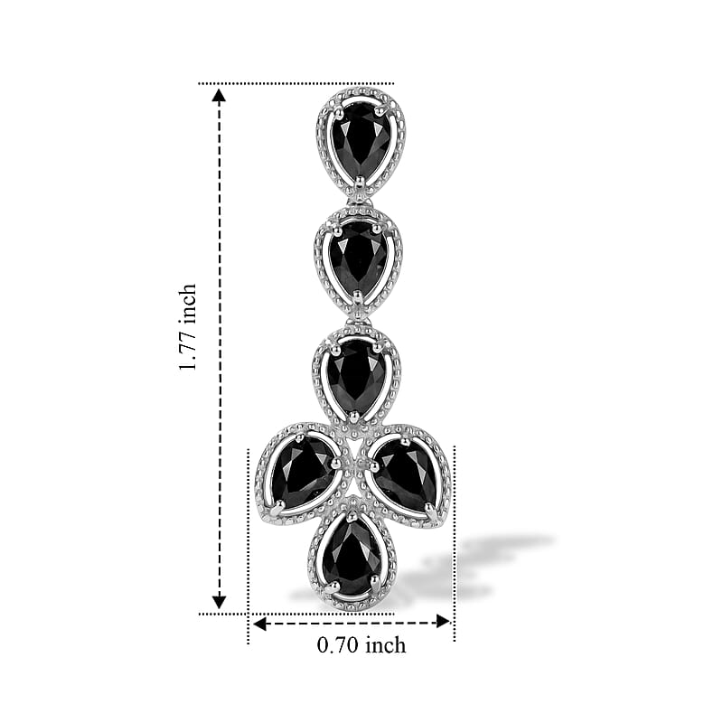EverTrue Midnight Sapphire 12.10 ctw Earrings in Platinum Bond