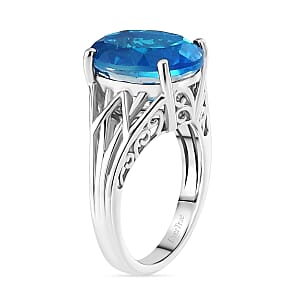 EverTrue Caribbean Quartz 7.35 ctw Ring in Platinum Bond (Size  7.0)