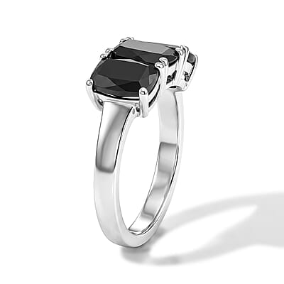 EverTrue Australian Black Tourmaline 2.85 ctw Ring in Platinum Bond (Size 6.0)