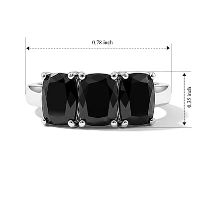 EverTrue Australian Black Tourmaline 2.85 ctw Ring in Platinum Bond (Size 6.0)