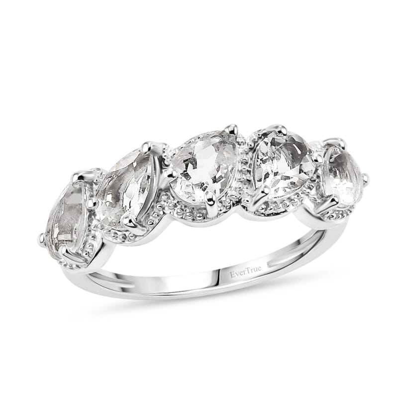 EverTrue Brazilian Petalite 1.75 ctw 5 Stone Ring in Platinum Bond (Size  6.0)
