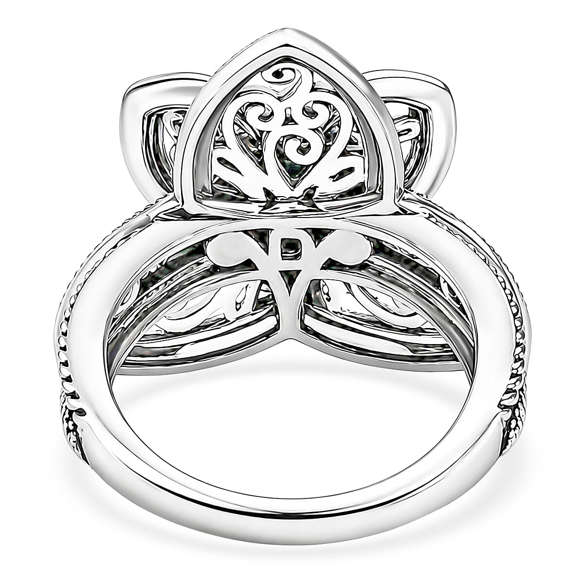 D'Joy Passport to Israel Artisan Crafted Premium Lagoon Turquoise 0.50 ctw Ring in Sterling Silver (Size 10.0) image number 4