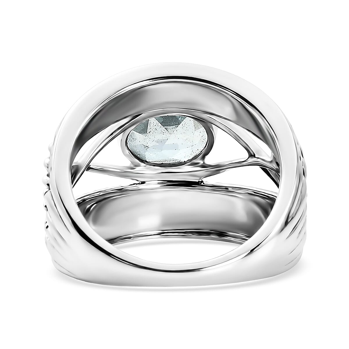 D'Joy Passport to Israel Artisan Crafted Sky Blue Topaz 2.35 ctw Ring in Sterling Silver (Size 10.0) image number 4