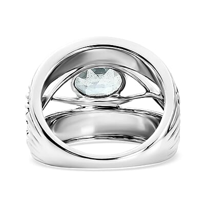 D'Joy Passport to Israel Artisan Crafted Sky Blue Topaz 2.35 ctw Ring in Sterling Silver (Size 6.0)