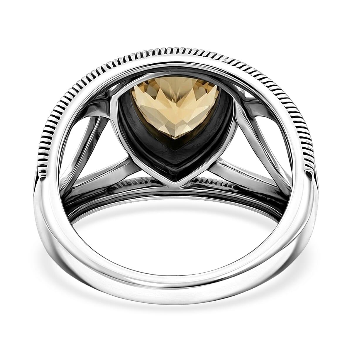 D'Joy Passport to Israel Artisan Crafted Brazilian Citrine 1.60 ctw Ring in Sterling Silver (Size 6.0)