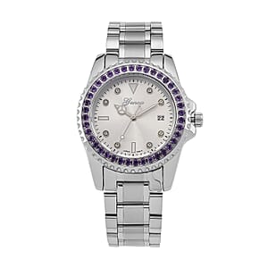 Genoa Amethyst PC32 with Date Japanese Movement Watch with Stainless Steel