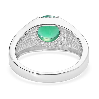 EverTrue Verde Onyx 1.80 ctw Men's Ring in Stainless Steel (Size 10.0)